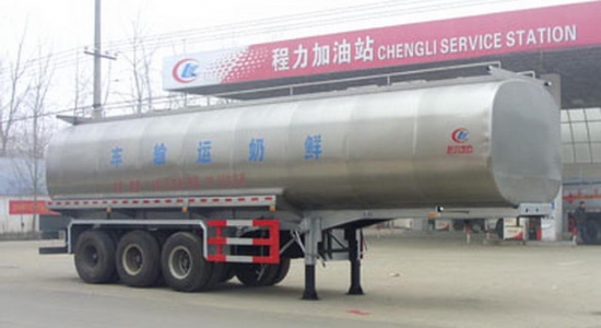 35吨车罐一体鲜奶运输半挂车